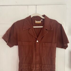 Big Bud Press Short Sleeve Jumpsuit Fudgesicle Brown